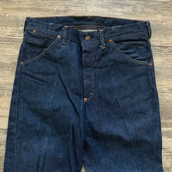 Vintage 70s Tuff Nut Dark Wash Denim Jeans Size 32X31 - Picture 6 of 10